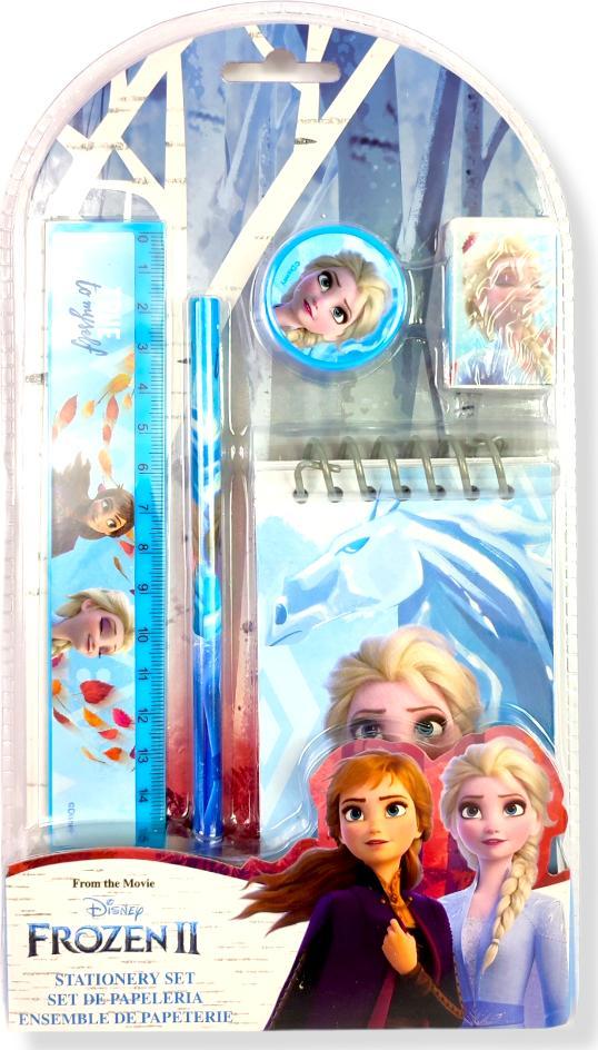 Euroswan Zestaw szkolny notatnik przybory Kraina Lodu 5el.