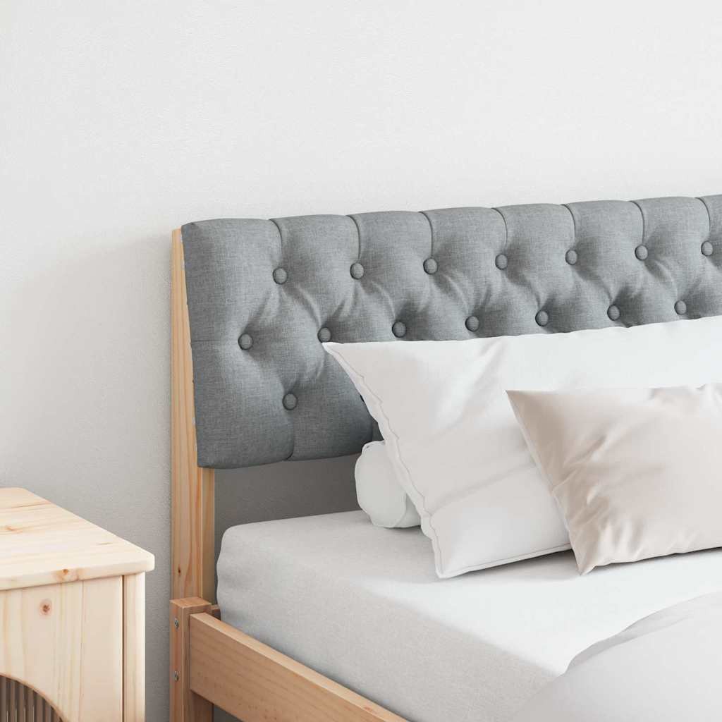 vidaXL Tapicerowane wezgłowie Jasnoszary 180 cm Lite drewno sosnowe