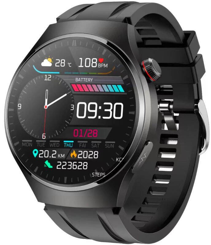 SmartWatch Rubicon RNCF32 czarny rozmowy glukoza termometr .
