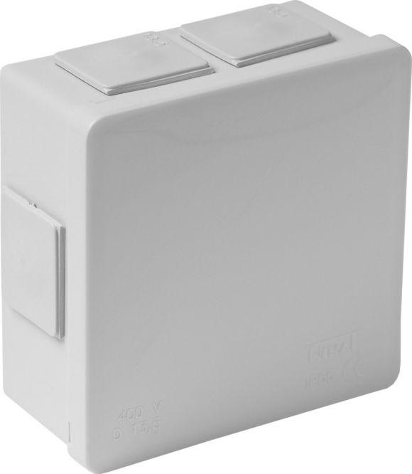 ViPlast 002-03 puszka n/t popielata bez zacisków z dławnicami bezgwintowymi 6-wlotowa wym/zew 86x86x40 IP55 ViPlast 7793