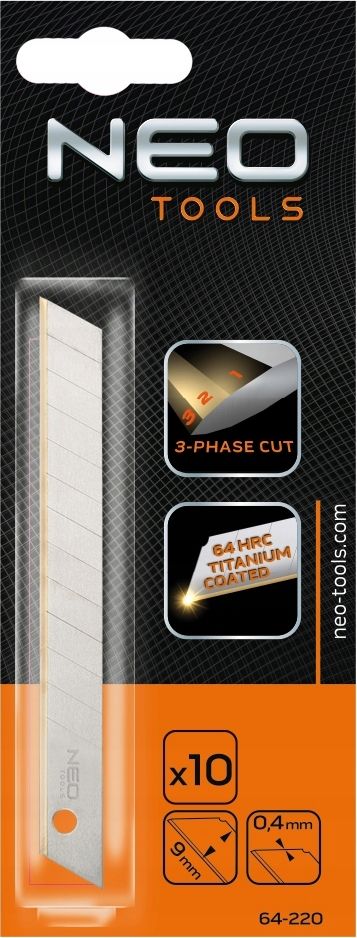 Neo Ostrza łamane wymienne 9mm 10szt. (64-220)