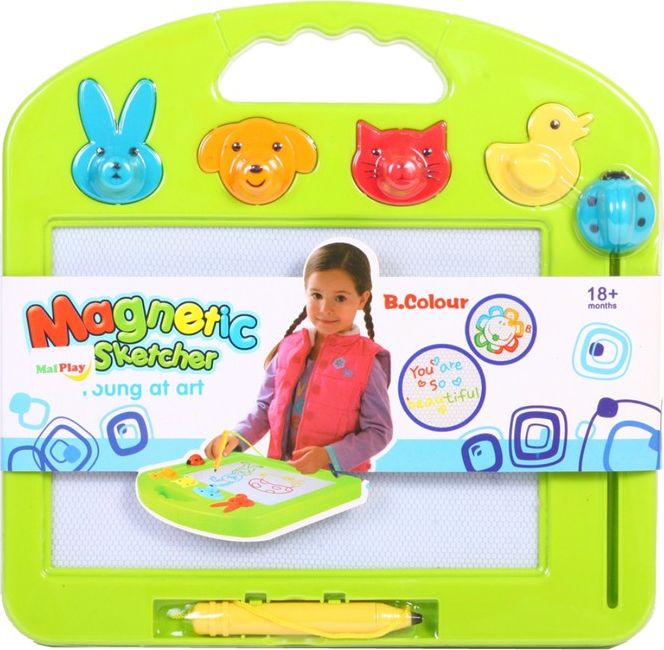 MalPlay Znikopis - Tablica magnetyczna dla dzieci ZWIERZĄTKA