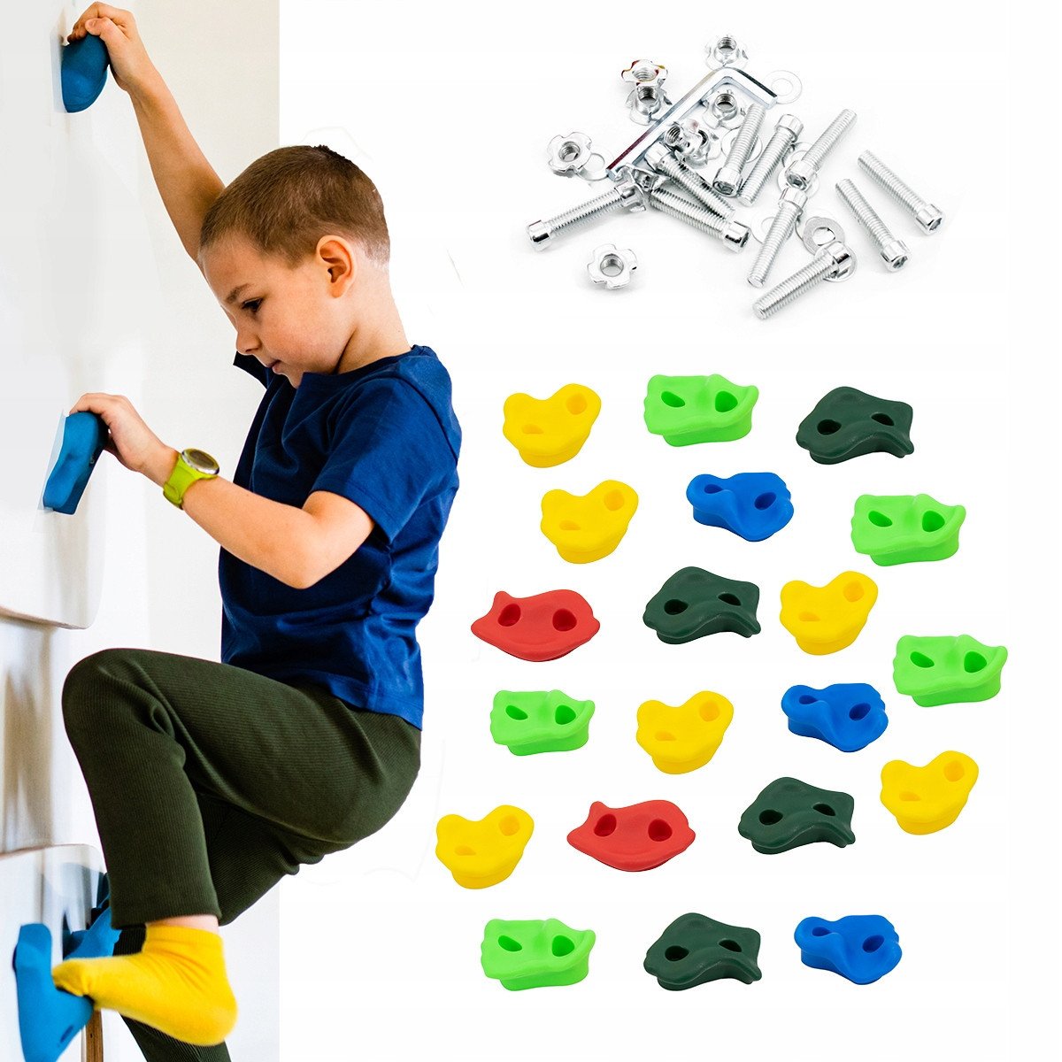 Zestaw Kamieni Do Wspinaczki 20 szt. + śruby