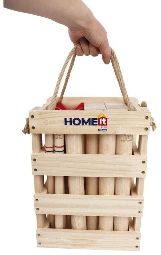 Usorteret HOME It® Play Premium gra w kubb w drewnie gumowym