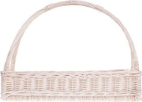 WickerPL WIKLINOWA WYBIELANA TACA Z PAŁĄKIEM 60x50 H12 CM