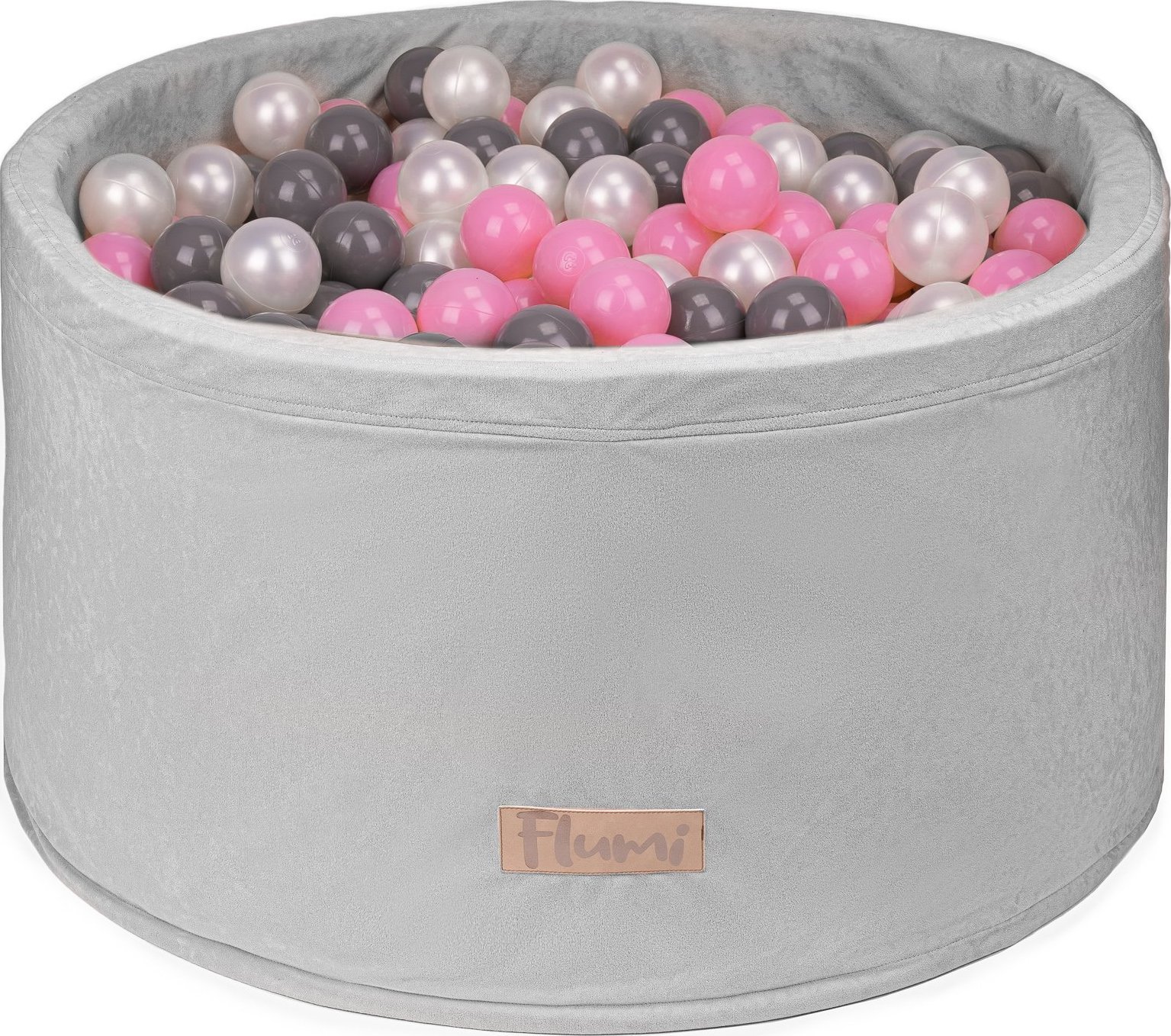 Blomster Suchy basen JASNY SZARYE + PIŁKI RÓŻOWE-SZARE-PERŁOWE