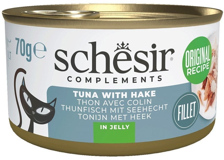 SCHESIR Adult w Galarecie Tuńczyk Morszczuk 70g
