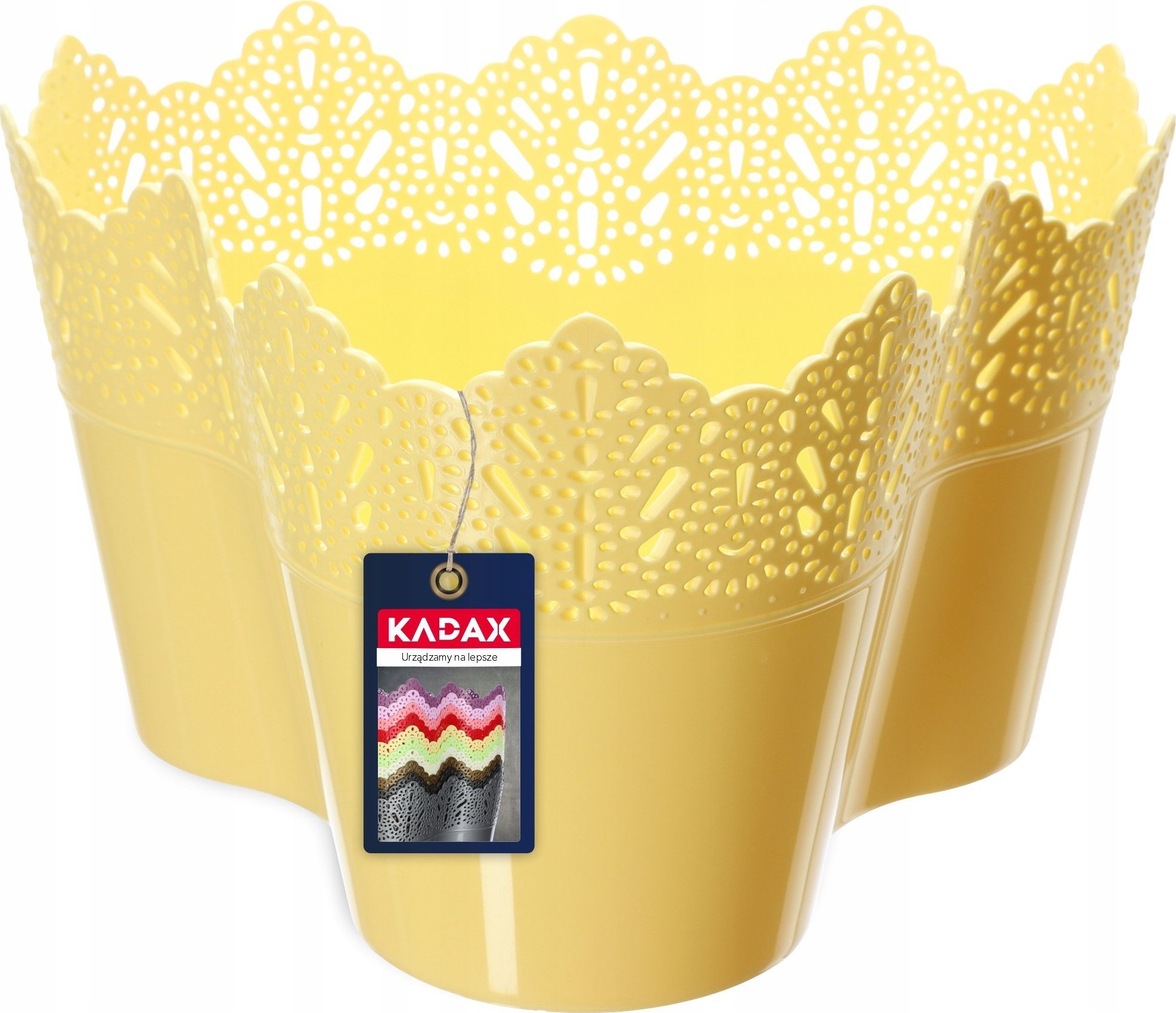 Kadax Doniczka Osłonka Na Kwiaty Trójka Żółta