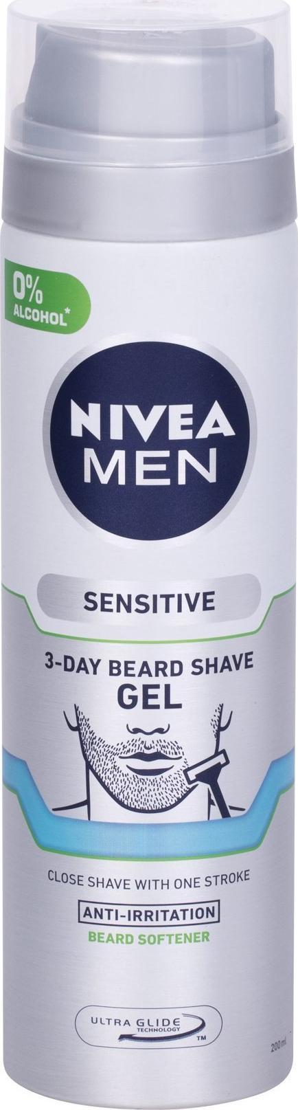 Nivea Men Sensitive 3-Day Beard Żel do golenia 200 ml