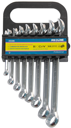 Pro-Line Zestaw kluczy płasko-oczkowych 6-19mm 8szt. (35308)