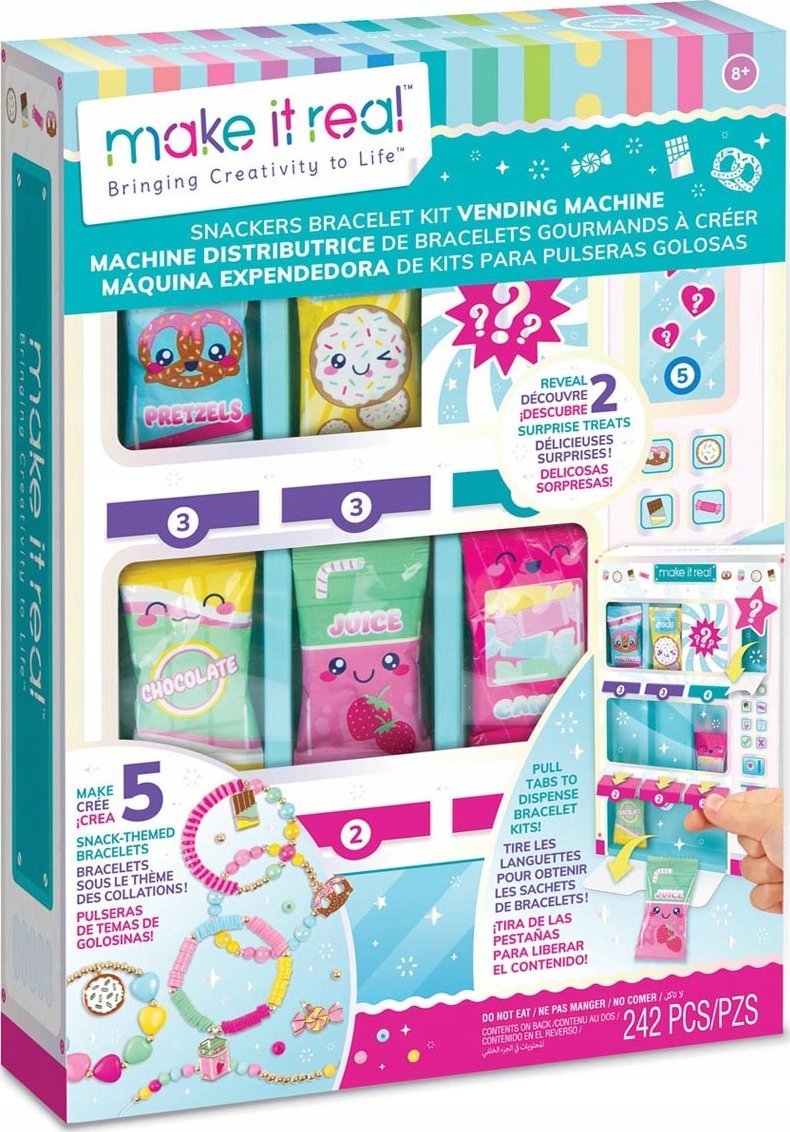 Make it real MAKE IT REAL Zestaw Bransoletek Automat z Przekąskami , zabawka kreatywna