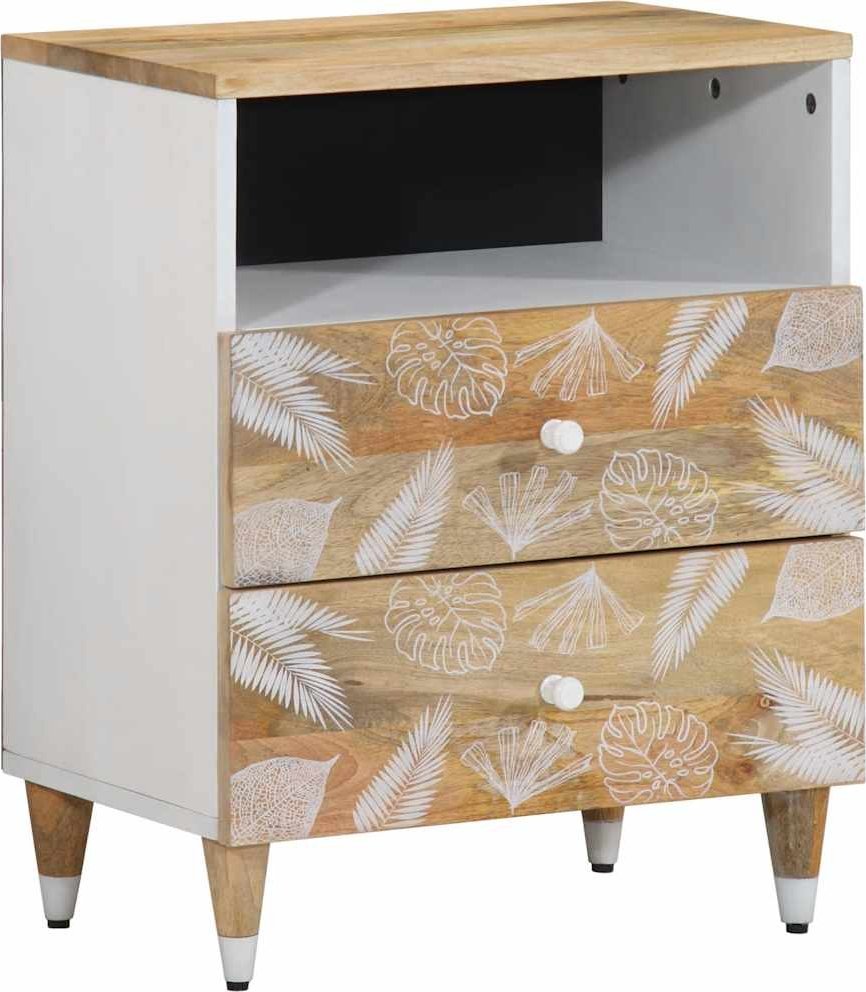 vidaXL Szafka nocna, 50x33x60 cm, lite drewno mango