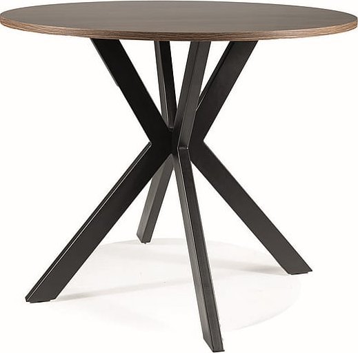 Signal Stół okrągły TALIA II orzech/czarny 90x90