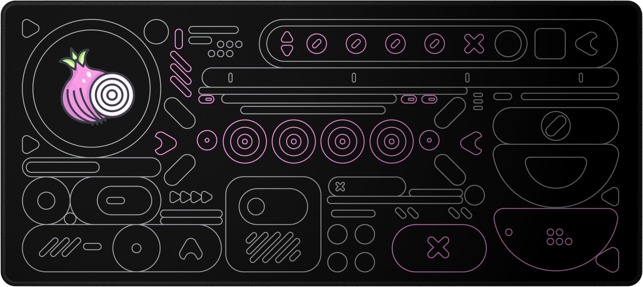 Podkładka Dark Project Onionite Dark Pattern XL (DPMP_ONIPAT_DARK_XL)
