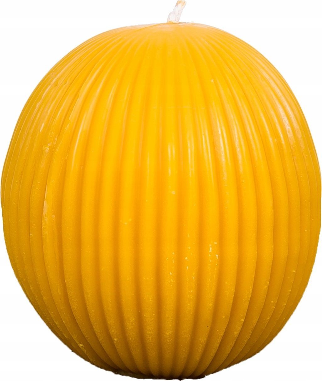 Łysoń Świeca z wosku pszczelego kula prążki duża (S448) - S448