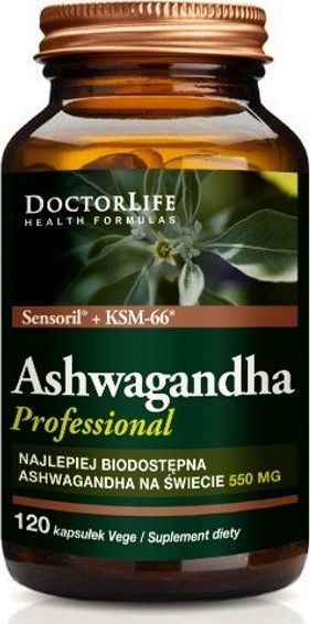 Doctor Life DOCTOR LIFE_Ashwagandha KSM-66 ekstrakt z korzenia 500mg suplement diety 60 kapsułek