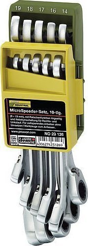 Proxxon Zestaw kluczy MicroSpeeder w składanym uchwycie 8-19 mm [10 części]