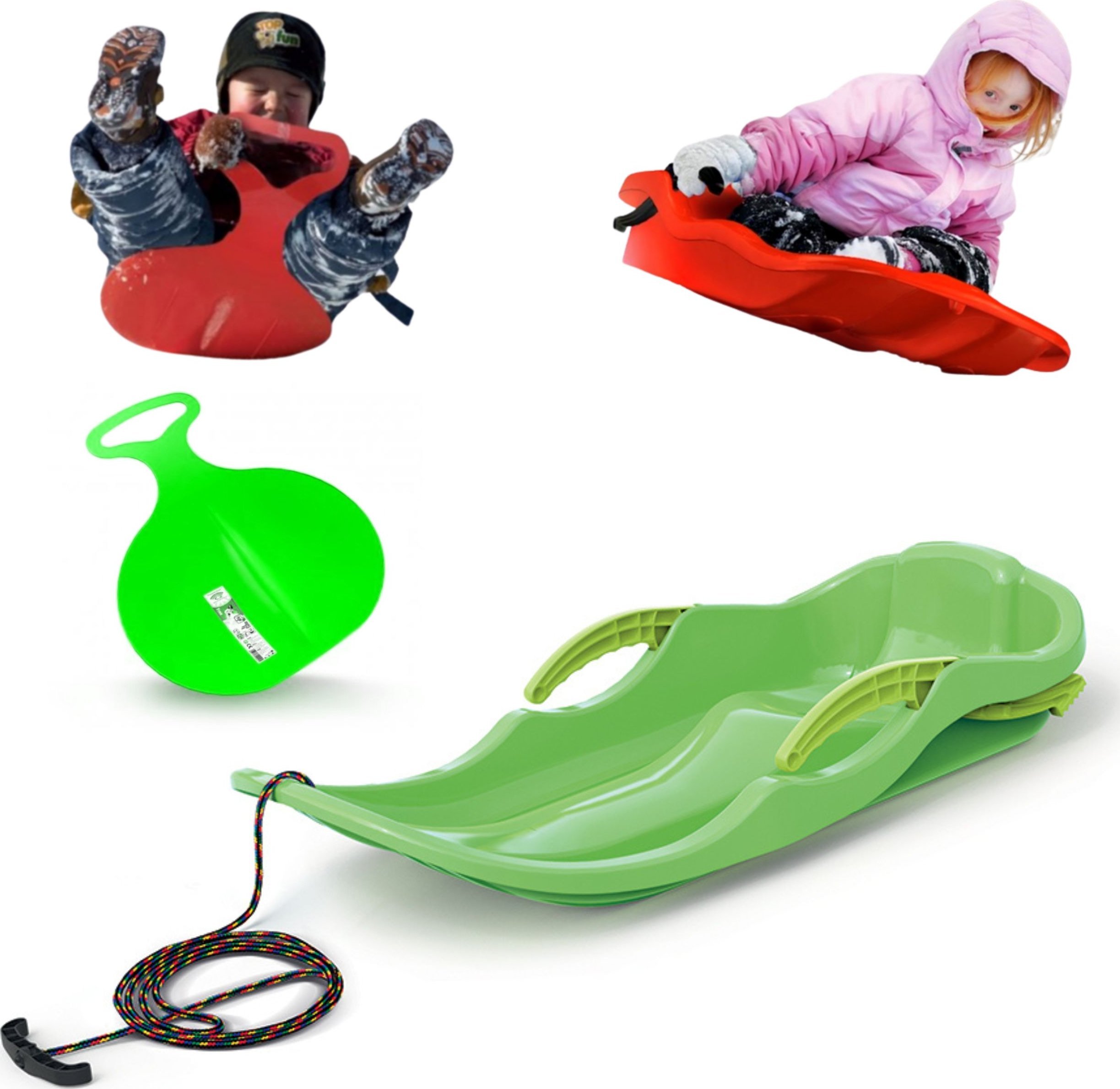 Prosperplast Sanki Bobslej z hamulcami Race S + Ślizg Jabłuszko