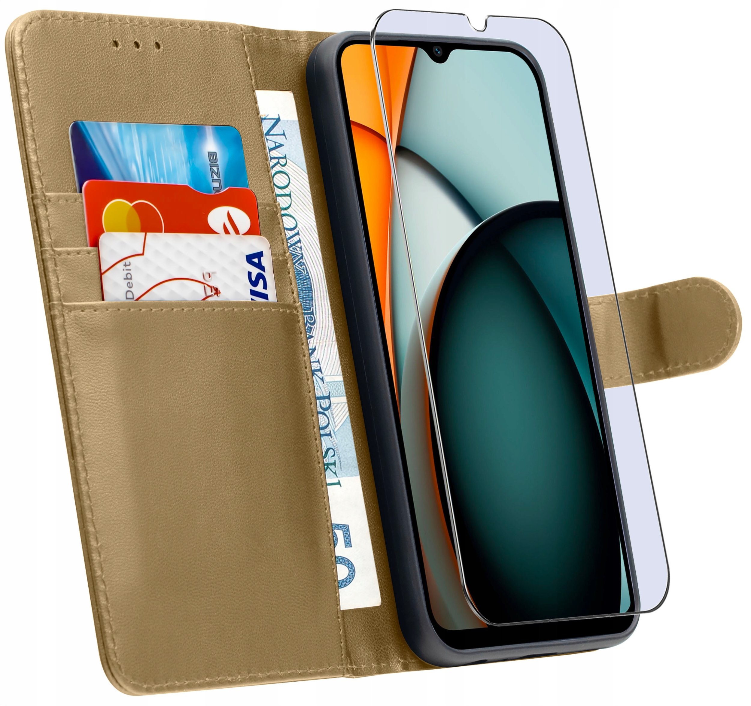 ETUI do Xiaomi Redmi A3 4G |SKÓRZANE PORTFEL BOOK TOKRA CASE CLASSIC +SZKŁO