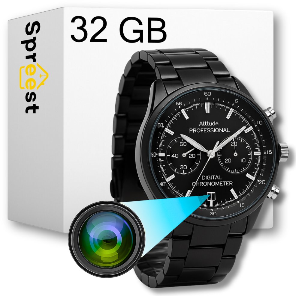 MINI KAMERA SZPIEGOWSKA UKRYTA W ZEGARKU DYKTAFON CZUJNIK RUCHU PODSŁUCH