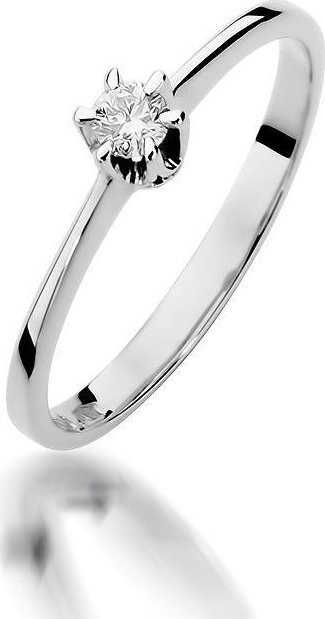 Best Diamonds złoty pierścionek z brylantem 0.10ct 21
