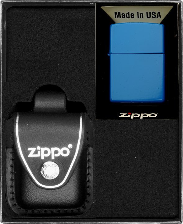Zestaw ZIPPO Zapalniczka SKY BLUE MATTE Prezentowy No3