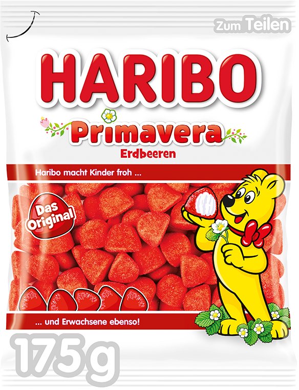 Żelki Primavera Erdbeeren 175g - Haribo