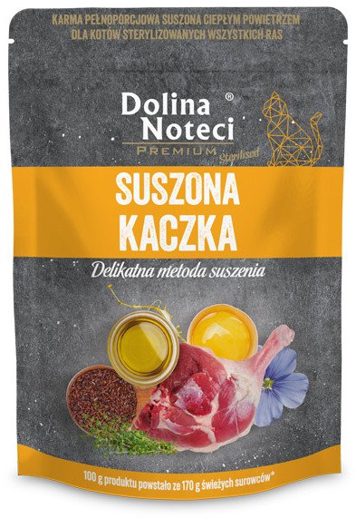 Dolina Noteci Premium Karma suszona dla sterylizowanych kotów wszystkich ras kaczka 150 g
