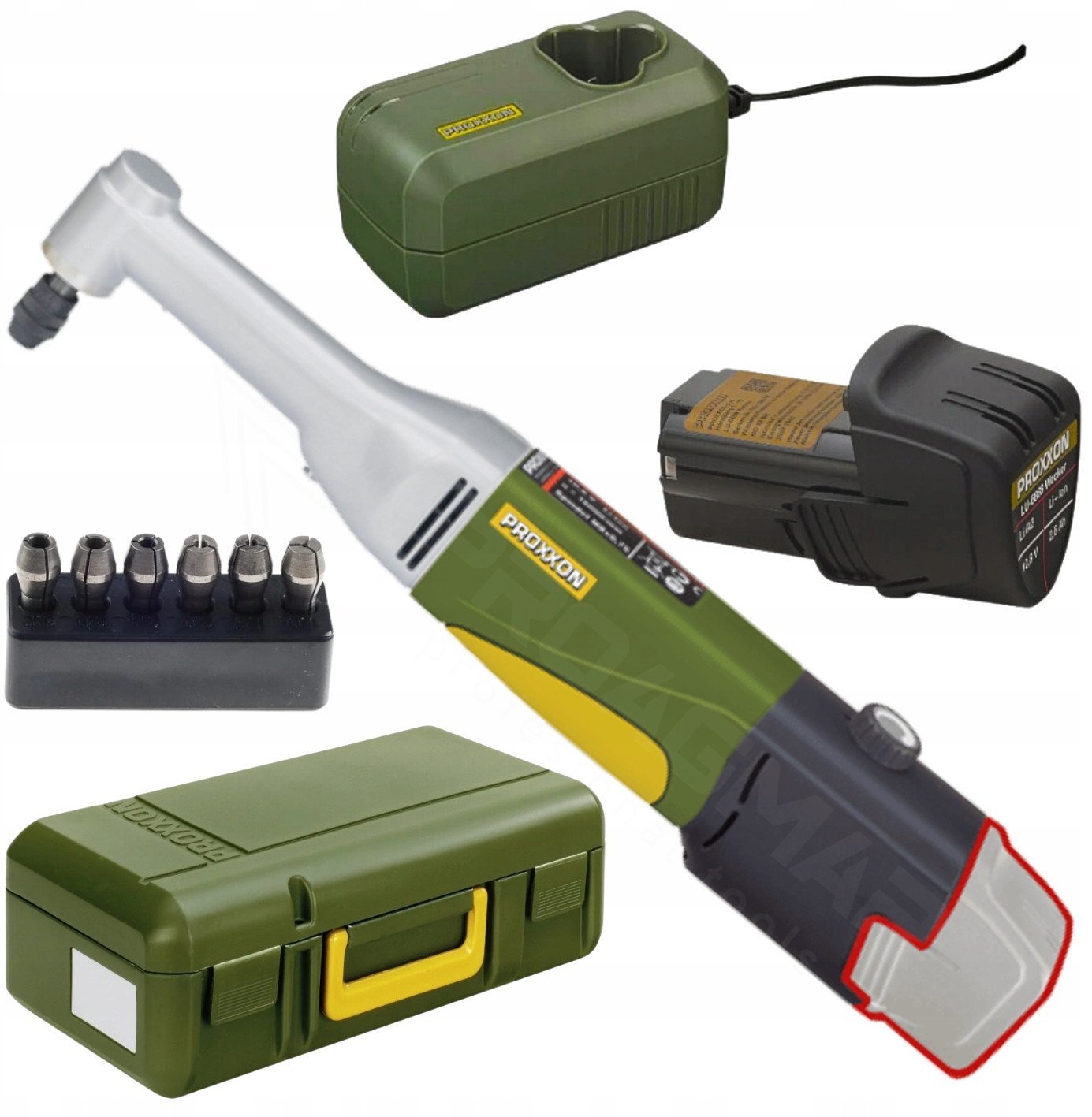 Wiertarka kątowa Proxxon LWB/A akumulatorowa - zestaw