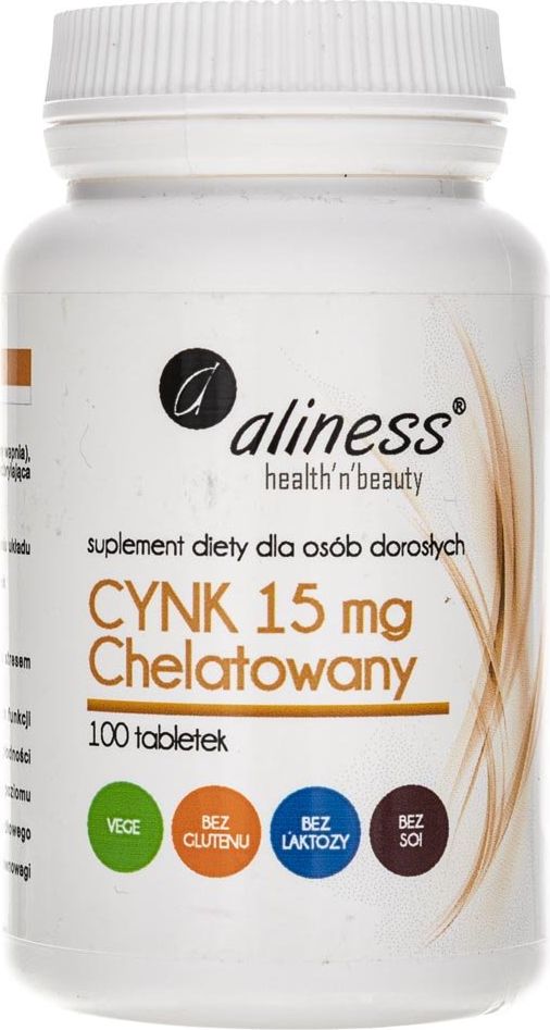 Aliness Aliness Cynk Chelatowany 15 mg - 100 tabletek
