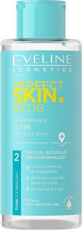 Eveline Perfect Skin Acne Seboregulujący tonik zwężający pory 150ml