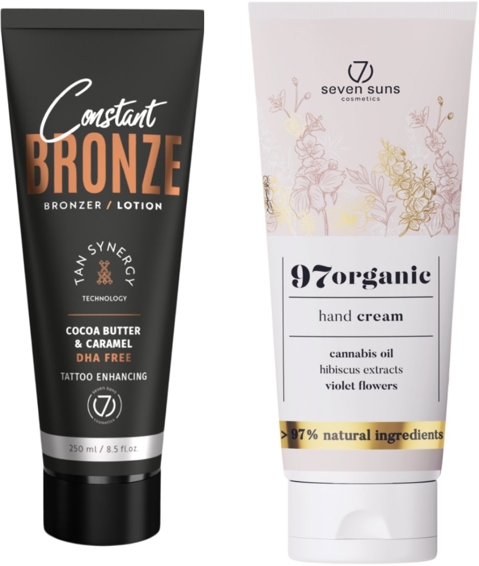 7suns Constant Bronze Bronzer Lotion 250ml + Krem Do Rąk 75ml Gratis