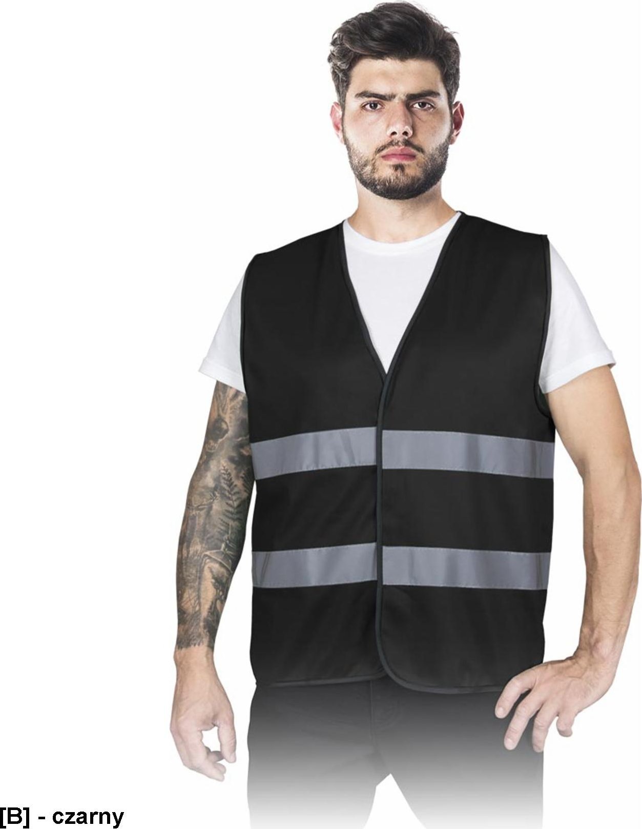 Reis KOS-COLOR - Kamizelka ostrzegawcza niebieska , biała , czarna , czerwona , granatowa , zielona - czarny 3XL