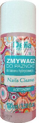 Delia Zmywacz do lakieru hybrydowego acetonowy 100ml