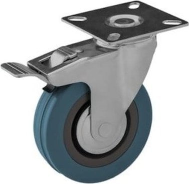 Geko Zestaw jezdny skrętny koło obrotowe z hamulcem 50 mm plastik-guma