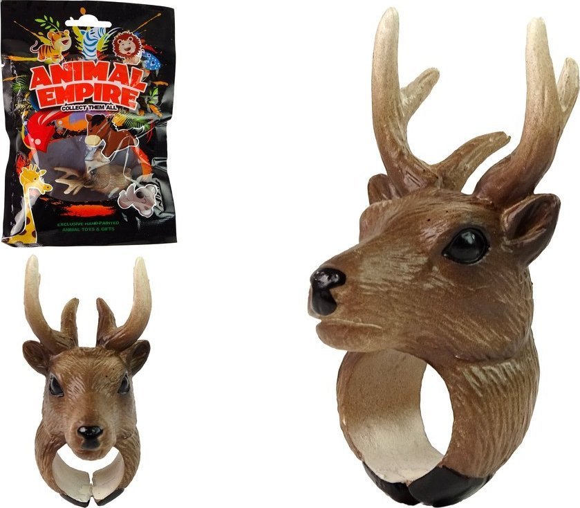 Figurka LeanToys Pierścień na Rękę Edukacyjne Zwierzęta Jeleń