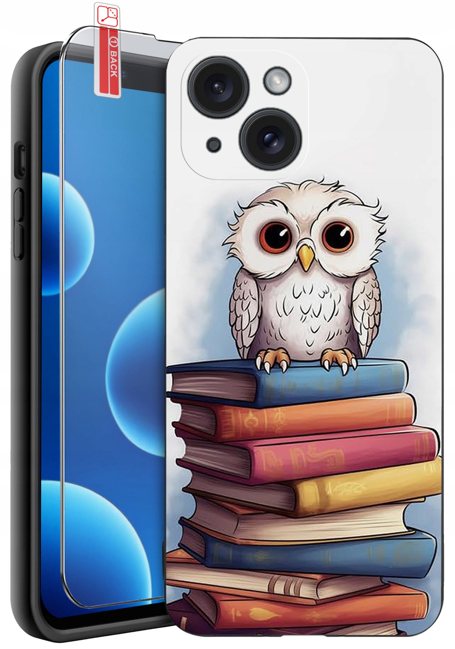 ETUI do iPhone 13 | 14 | WZORY | SILIKONOWE MATT CASE + SZKŁO 9H