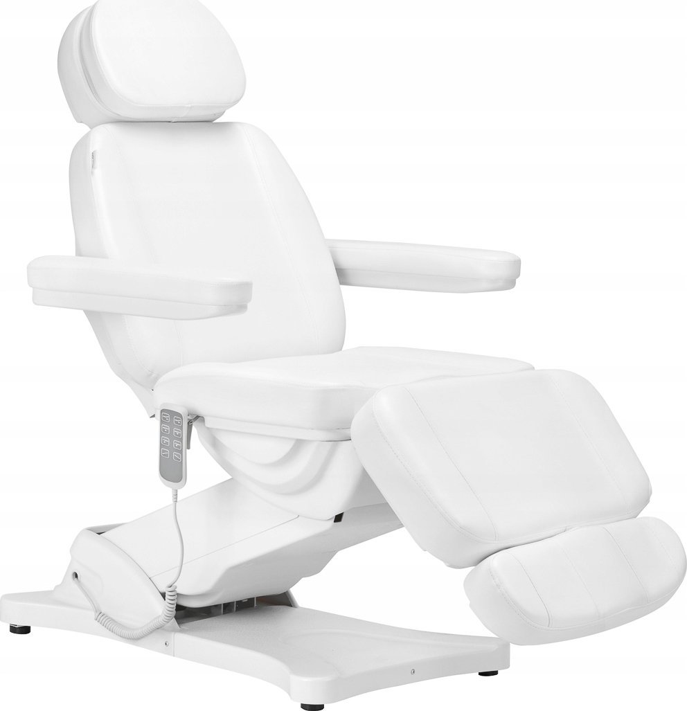 Activeshop Elektryczny fotel kosmetyczny SILLON CLASSIC 4 silniki z kołyską biały