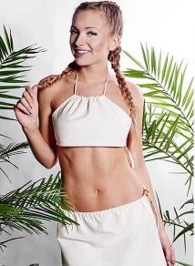 Biustonosz na saunę BEMBEA w 100% naturalna bawełna Yeye Ecru L