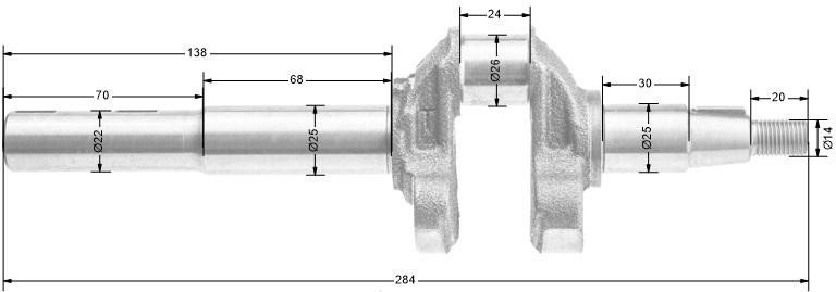 Wał Korbowy Loncin Lc1P65Fe-2 Euro V Część Oryginalna 130290672-0001