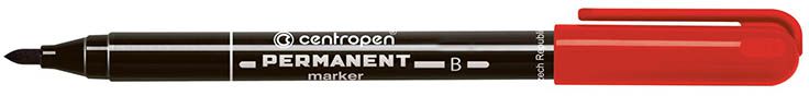 Centropen marker czerwony permanentny okrągła końcówka 2,00mm (628360004)