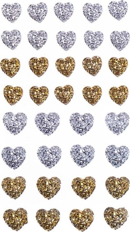 Teka Kryształki samoprzylepne serduszka 36szt