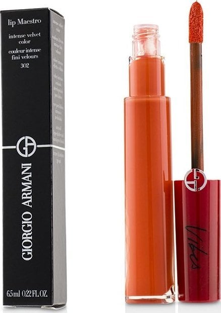 Giorgio Armani Giorgio Armani, Lip Maestro, Lip Stain, Liquid Lipstick, 302, Orange, 6.5 ml For Women