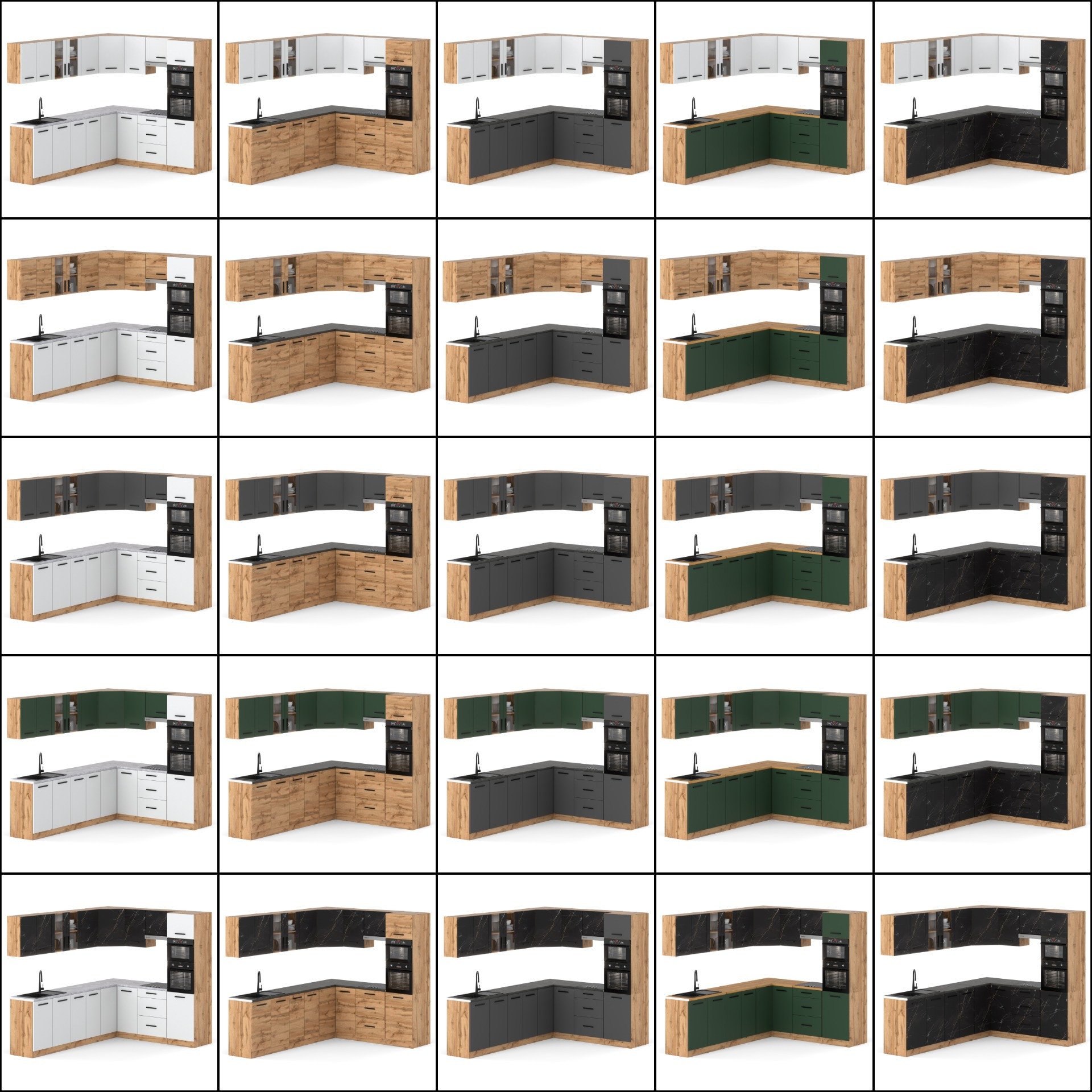 Kuchnia Nowoczesna 4.6m Marra Narożna Z Blatem Pojemna Duża Wotan Biała Mat