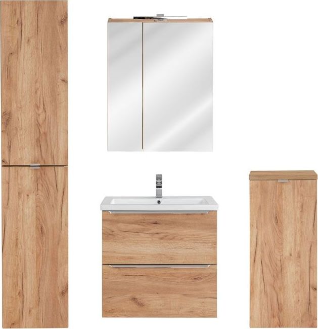 Elior Zestaw podwieszanych szafek łazienkowych - Malta 2Q Dąb 60 cm