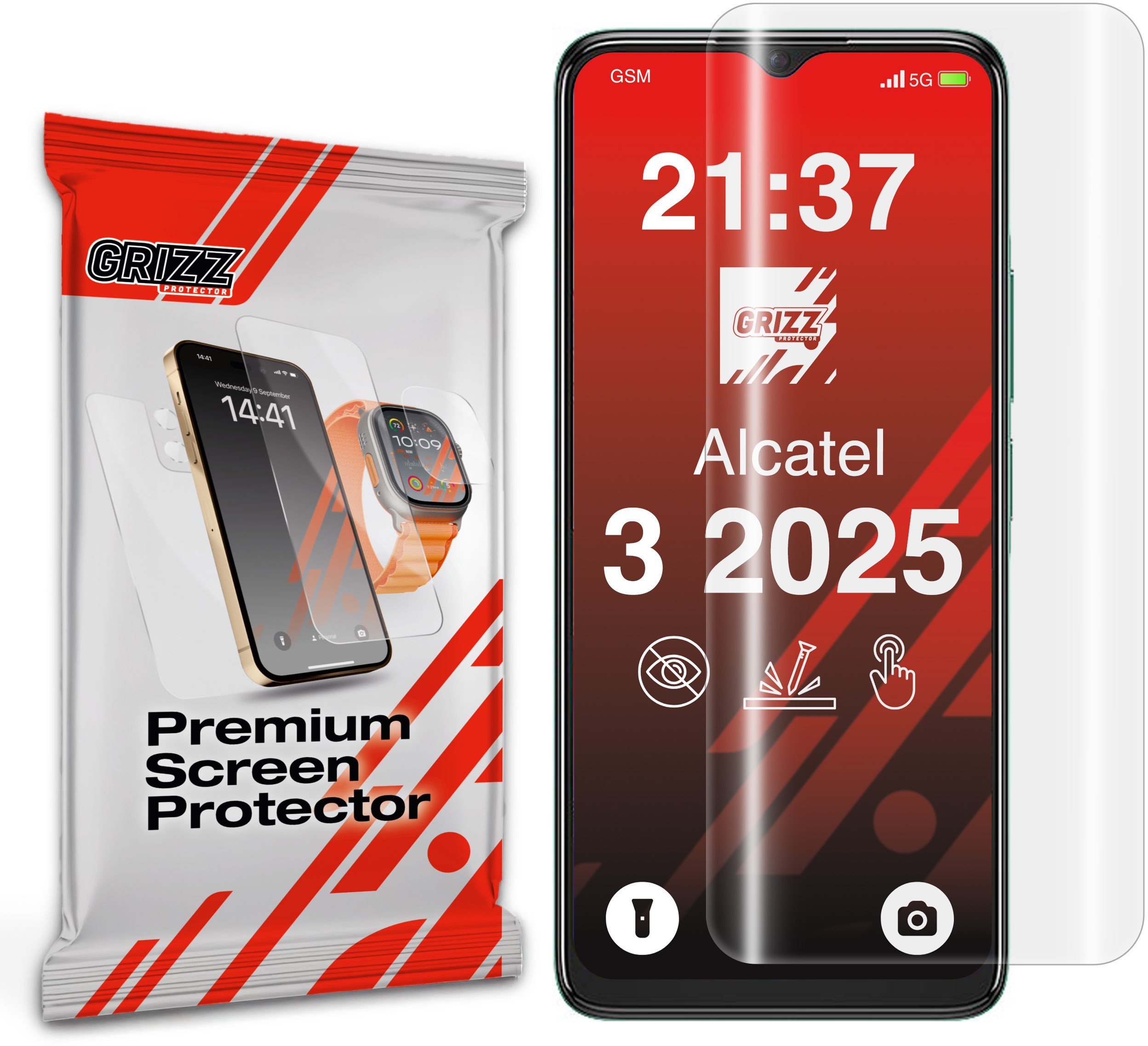 Folia hydrożelowa GrizzGlass Hydrofilm do Alcatel 3 (2025)