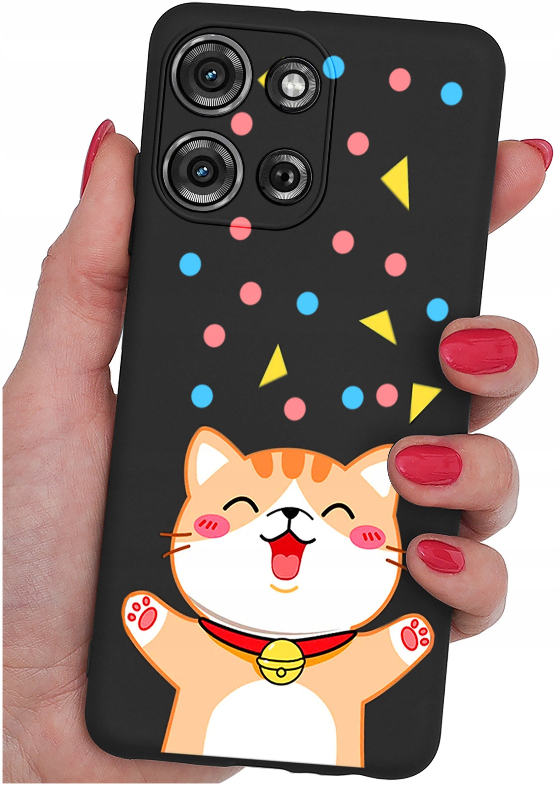 Etui do Motorola G75 5G | WZORY | SILIKONOWE MATT SZKŁO 9H