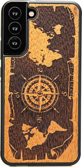 BeWood Bewood Róża Wiatrów Merbau - Etui do Samsung Galaxy S22 Plus