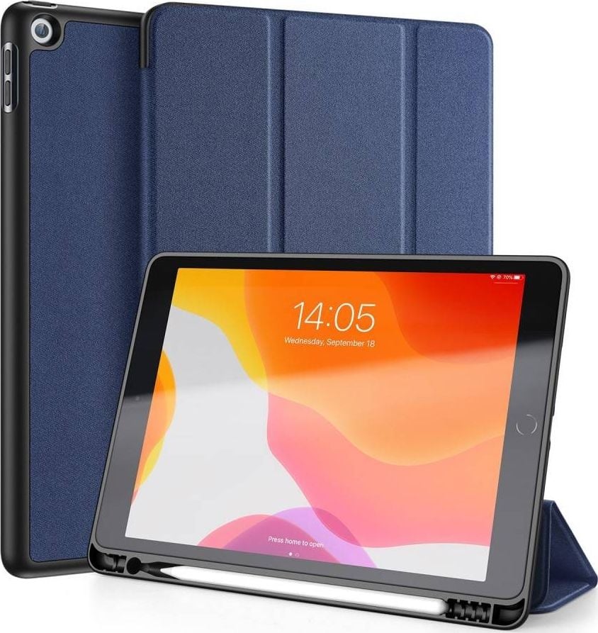 Etui na tablet Dux Ducis Etui IPAD 7 10.2 Dux Ducis Domo Series z klapką granatowe