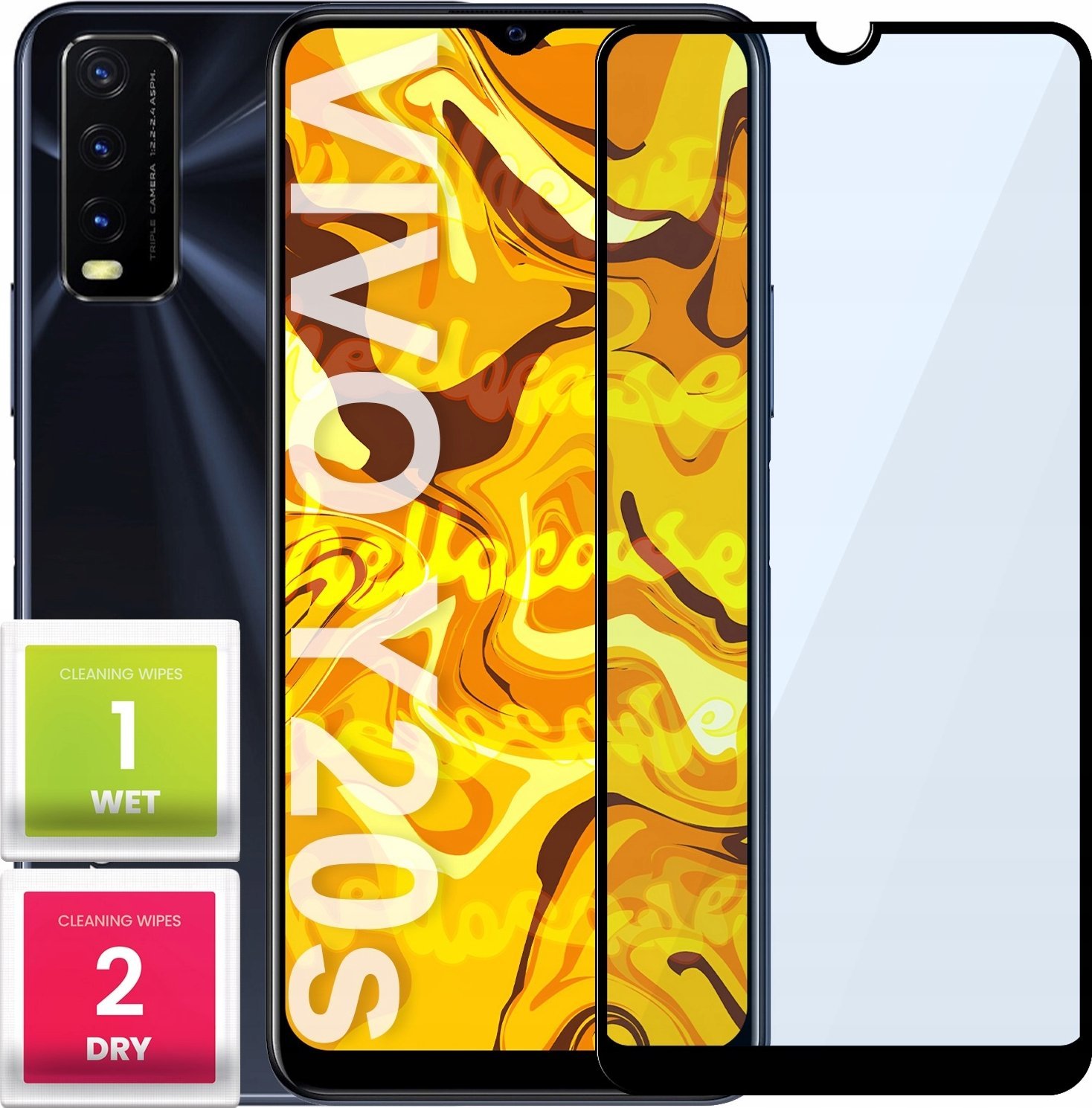 Hello Case SZKŁO HARTOWANE DO VIVO Y20S PEŁNE NA CAŁY EKRAN SZKIEŁKO OCHRONNE SZKLO 5D